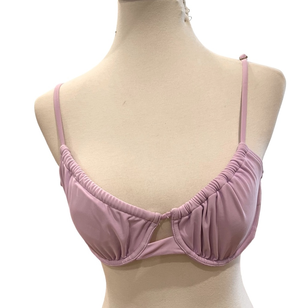 Like new  bikini wired top pink lilac mauve color Sz L